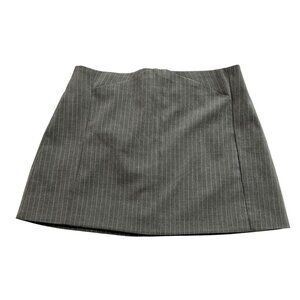 Style Addict Mardi Skirt in Pinstripe Grey